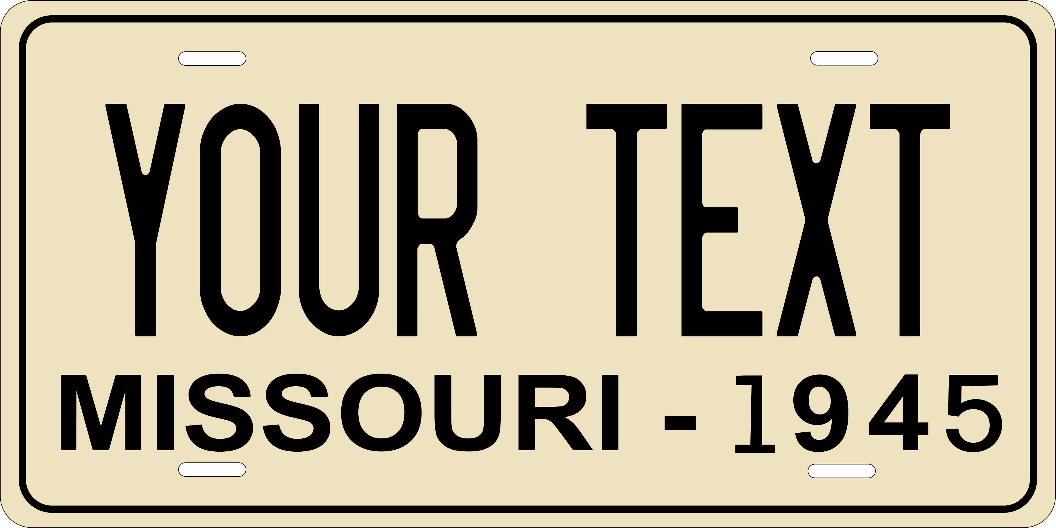 Missouri 1945 License Plate Personalized Novelty Fun Car Bike Motorcycle