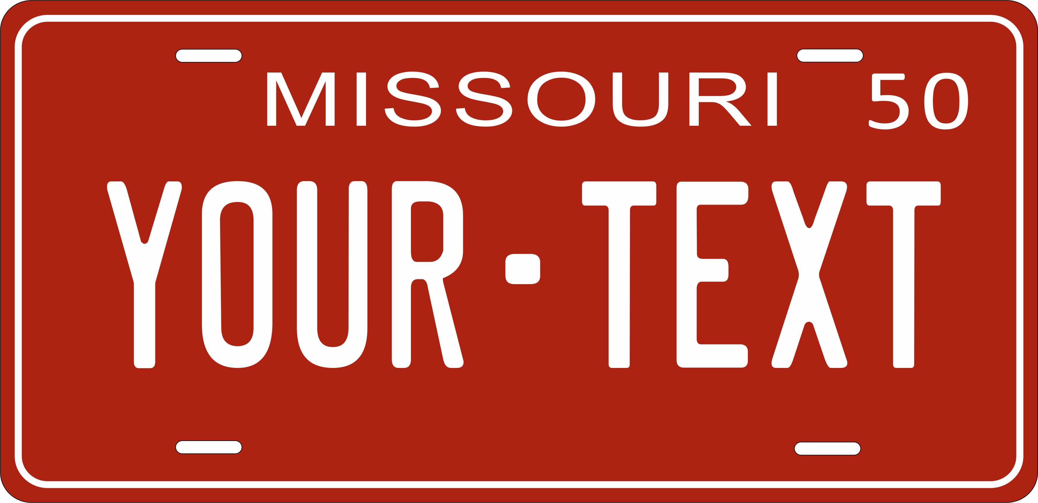 Missouri 1950 License Plate Personalized Novelty Fun Car Bike Motorcycle