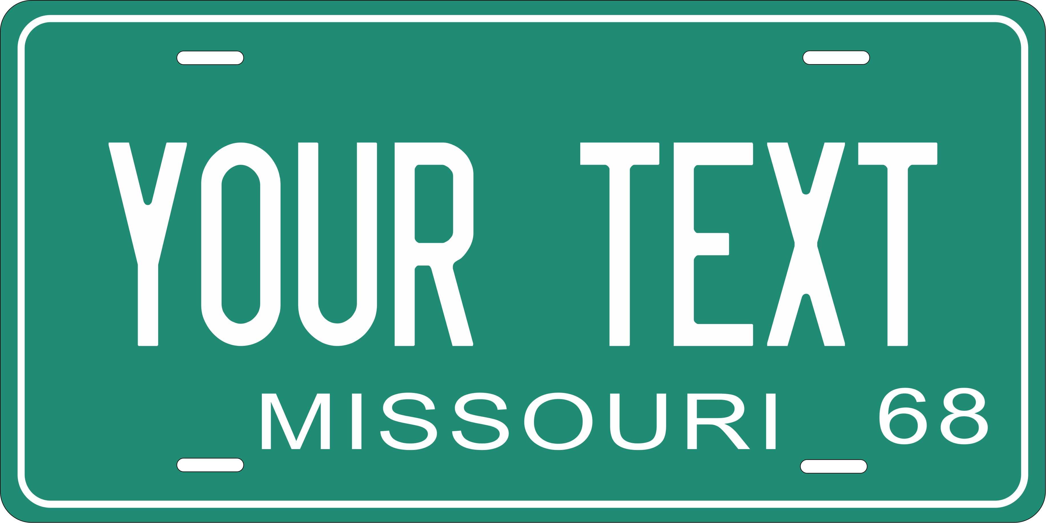 Missouri 1968 License Plate Personalized Novelty Fun Car Bike Motorcycle