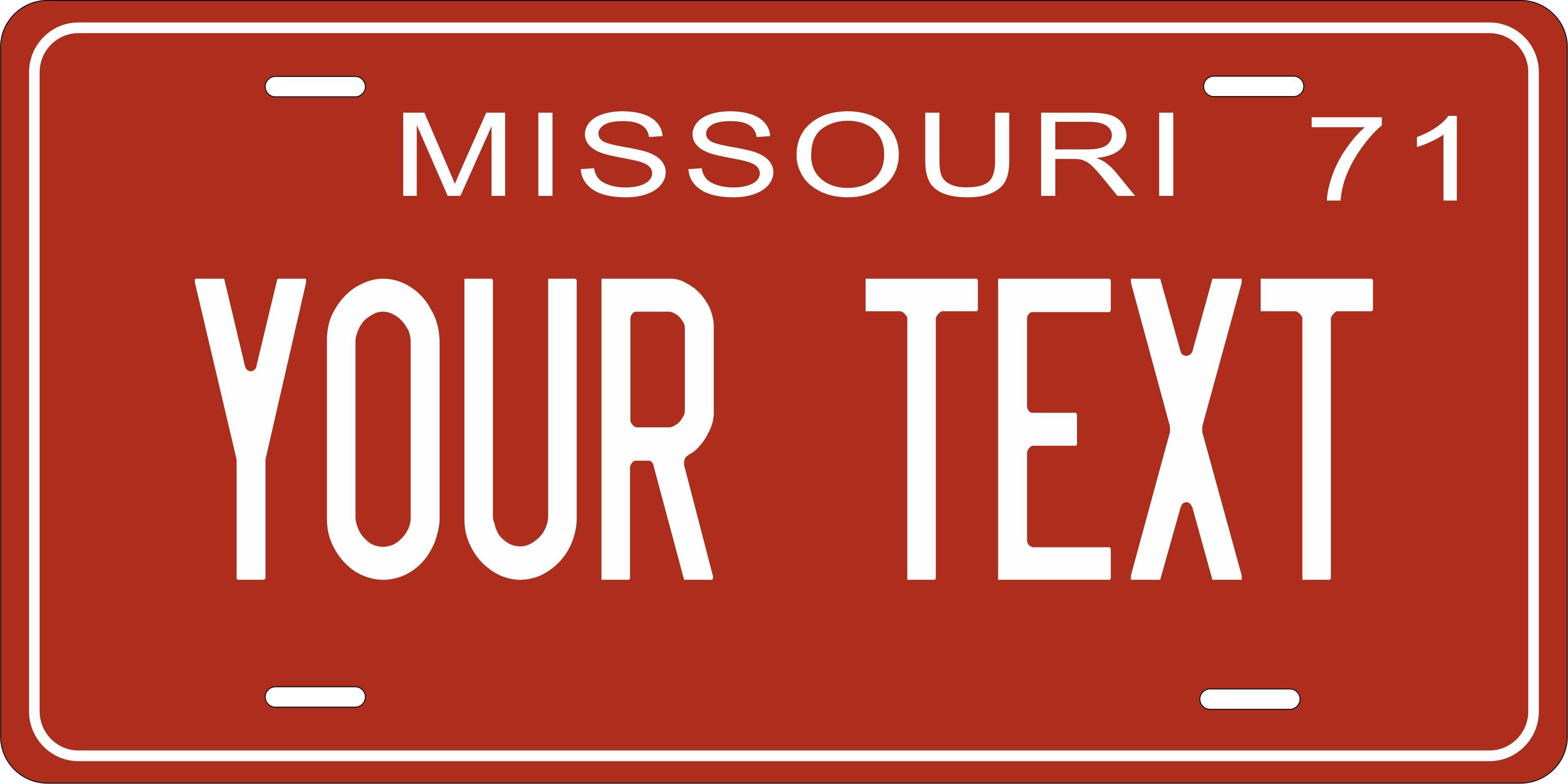 Missouri 1971 License Plate Personalized Novelty Fun Car Bike Motorcycle