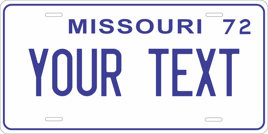 Missouri 1972 License Plate Personalized Novelty Fun Car Bike Motorcycle