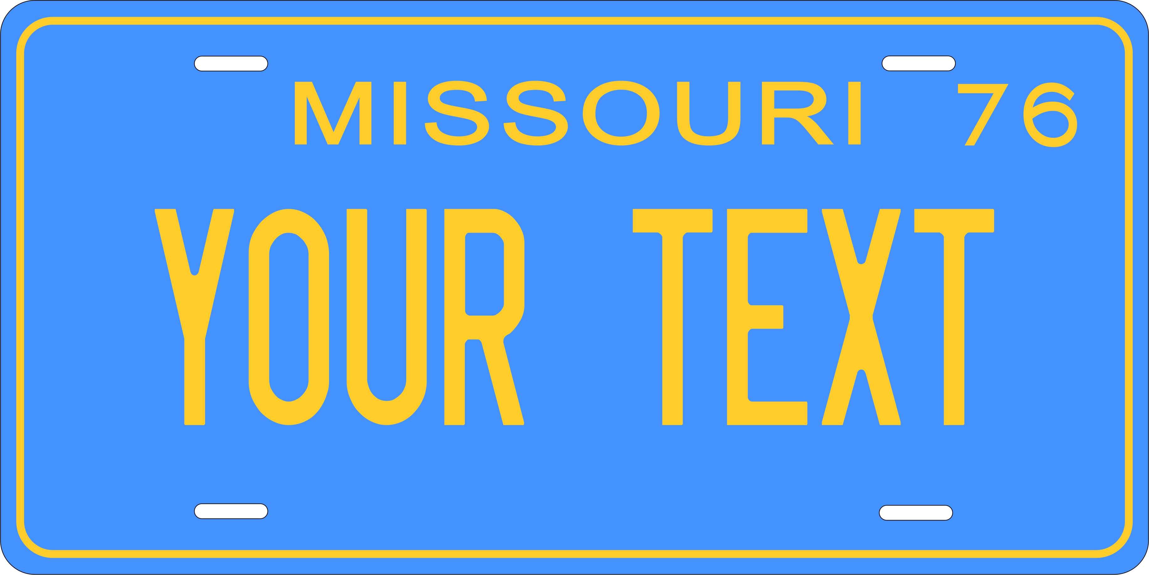Missouri 1976 License Plate Personalized Novelty Fun Car Bike Motorcycle
