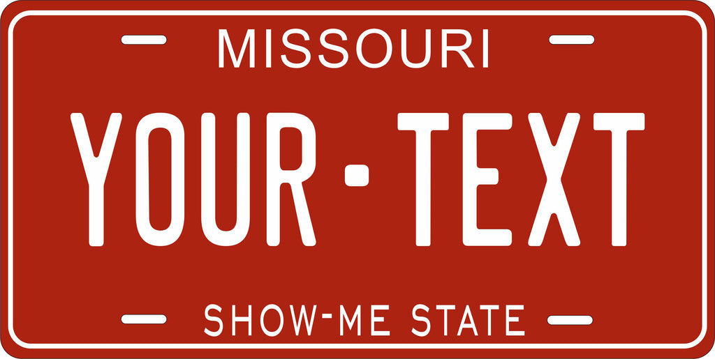 Missouri 1980-1996 License Plate Personalized Novelty Fun Car Bike Motorcycle