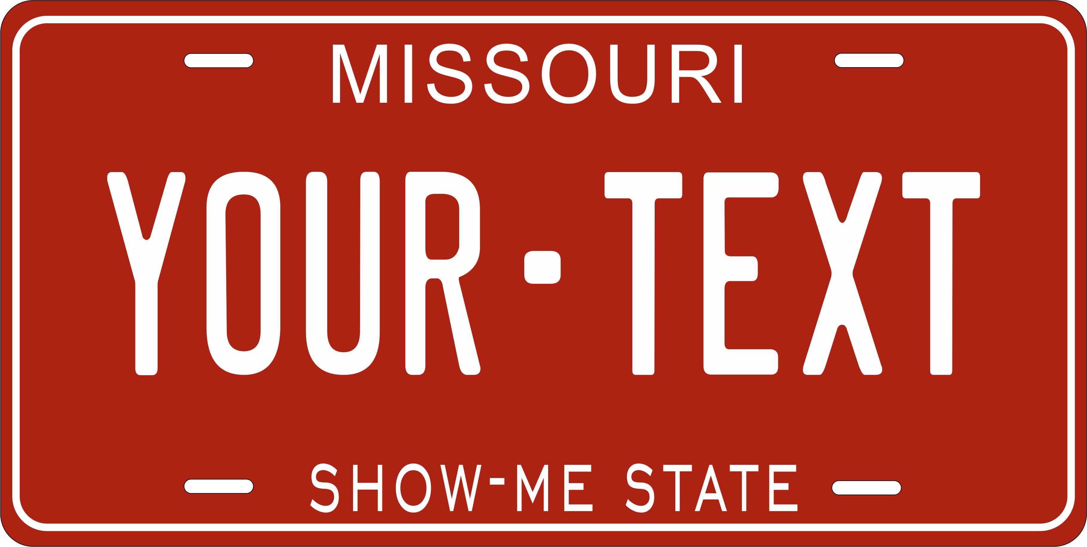 Missouri 1980-1996 License Plate Personalized Novelty Fun Car Bike Motorcycle