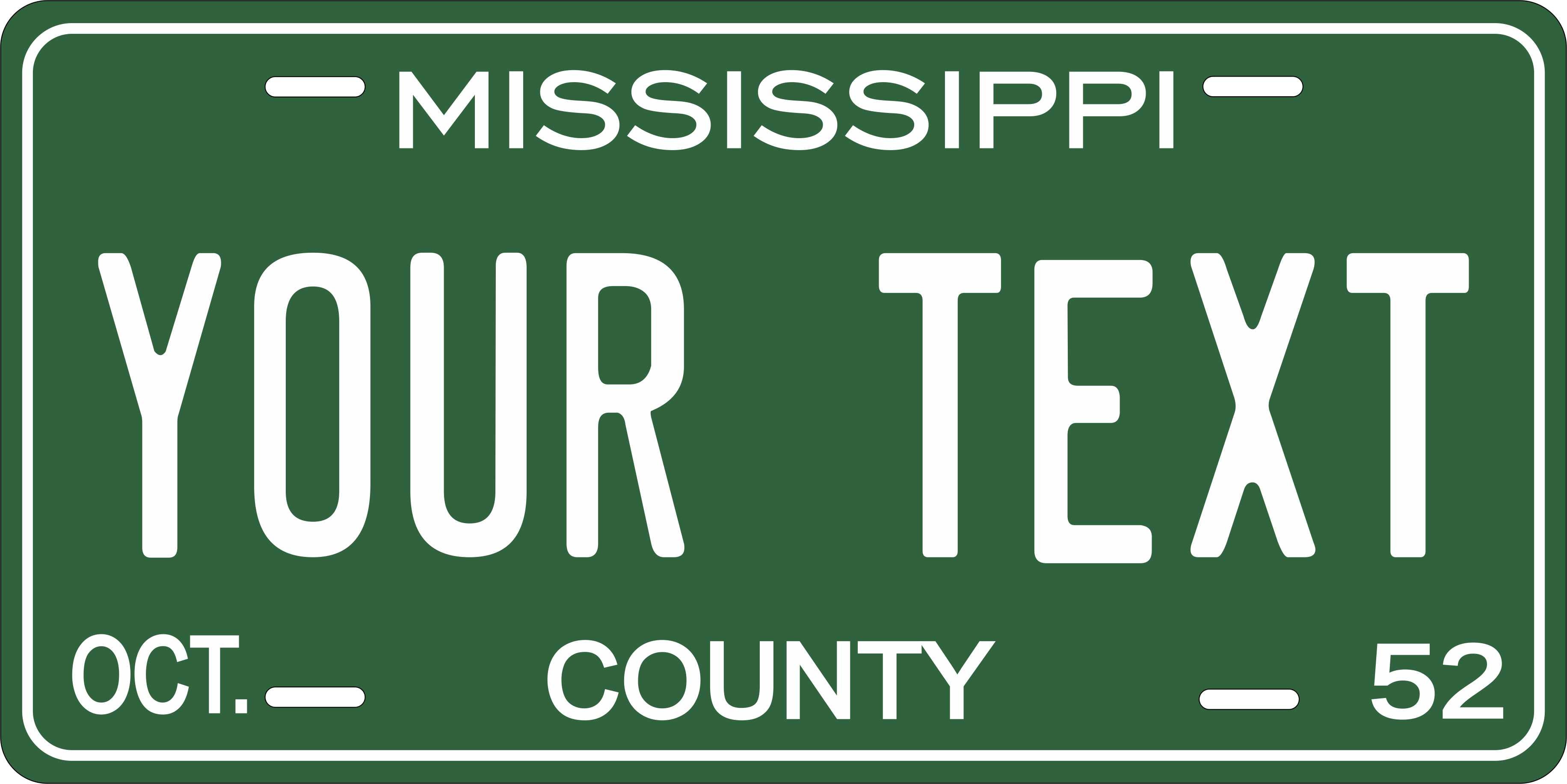 Mississippi 1952 License Plate Personalized Novelty Fun Car Bike Motorcycle