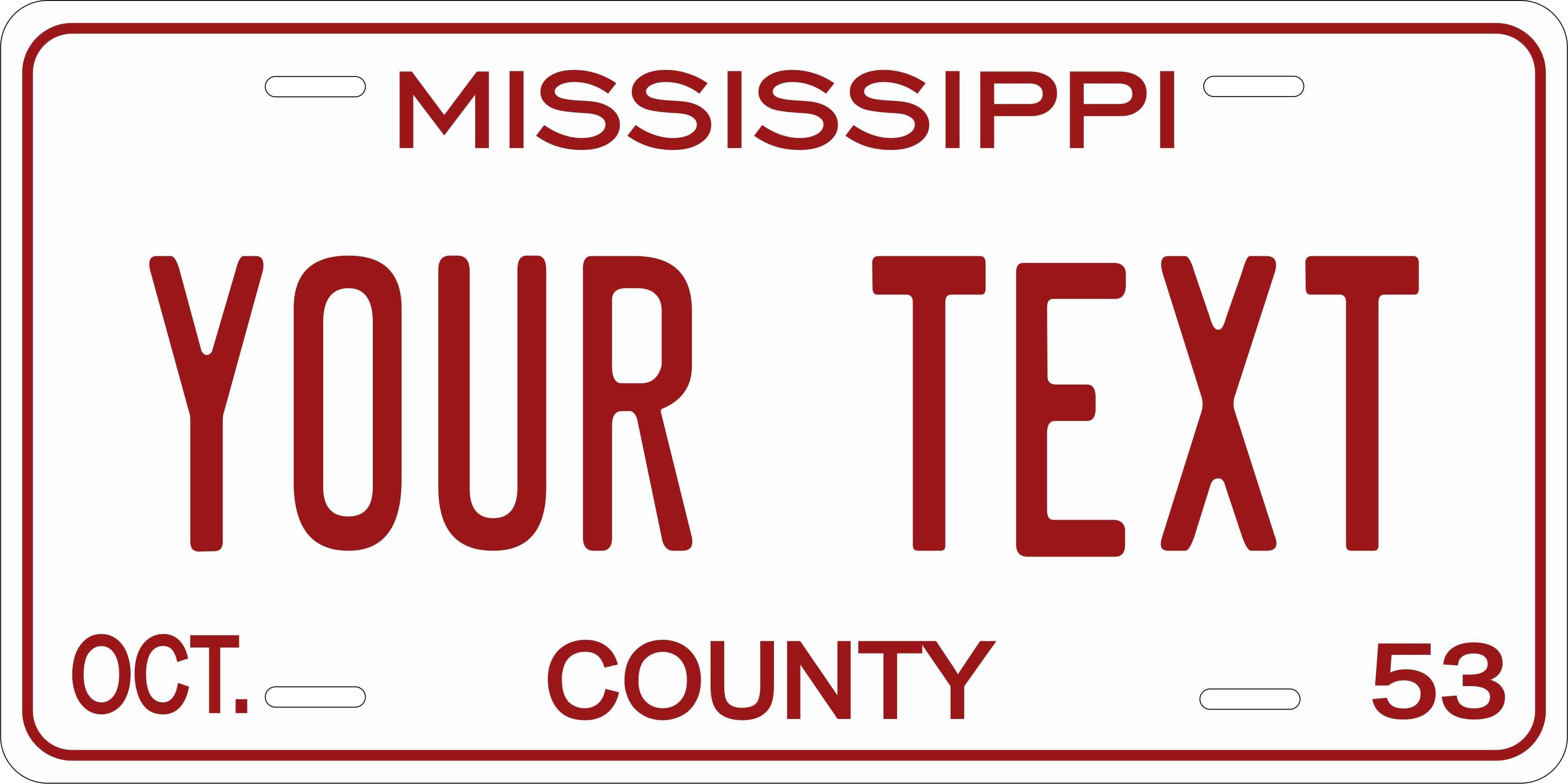 Mississippi 1953 License Plate Personalized Novelty Fun Car Bike Motorcycle