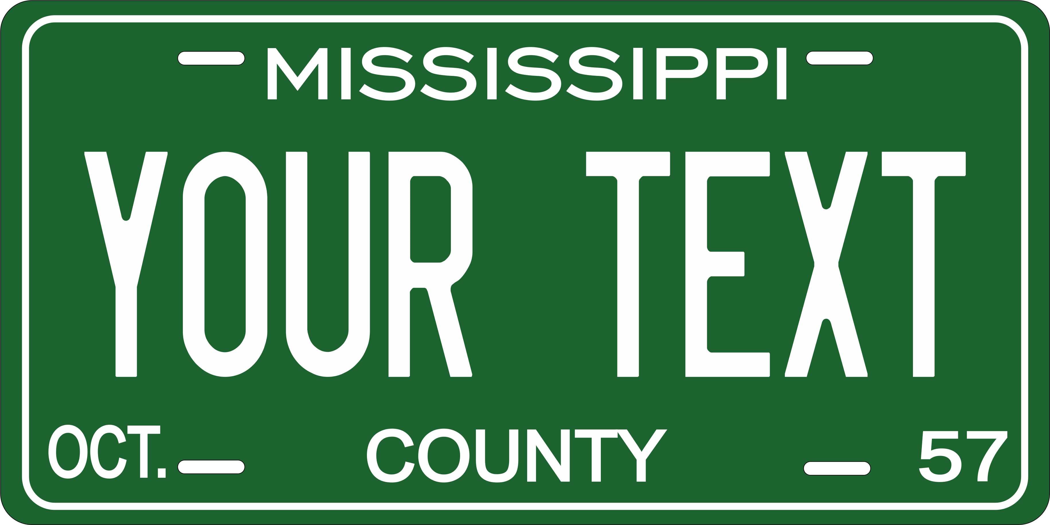 Mississippi 1957 License Plate Personalized Novelty Fun Car Bike Motorcycle