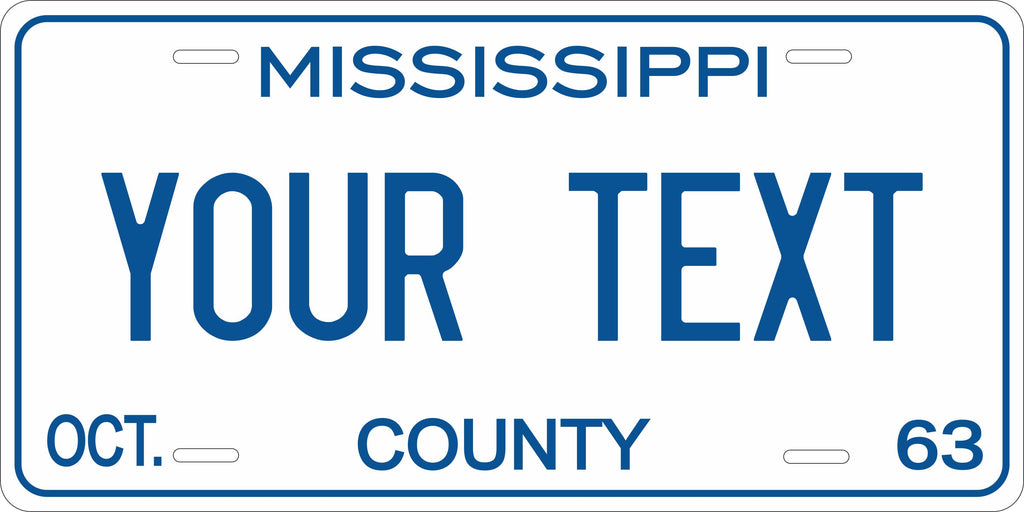 Mississippi 1963 License Plate Personalized Novelty Fun Car Bike Motorcycle
