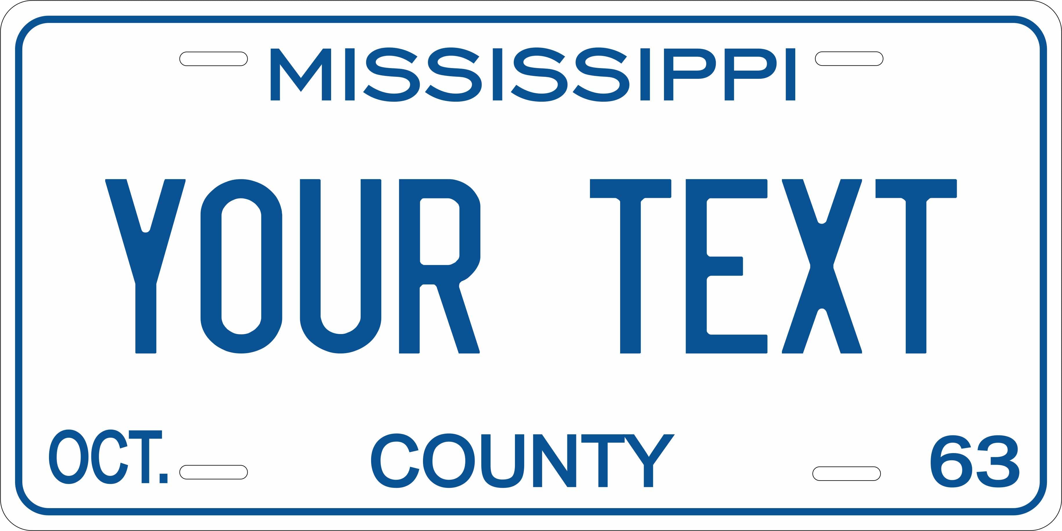 Mississippi 1963 License Plate Personalized Novelty Fun Car Bike Motorcycle