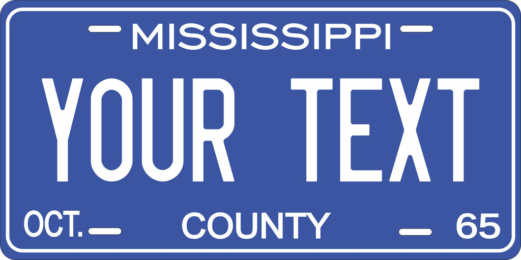 Mississippi 1965 License Plate Personalized Novelty Fun Car Bike Motorcycle