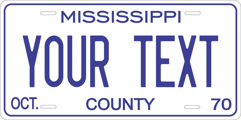 Mississippi 1970 License Plate Personalized Novelty Fun Car Bike Motorcycle
