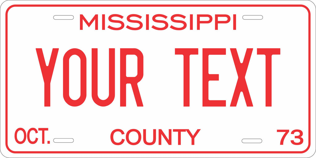 Mississippi 1973 License Plate Personalized Novelty Fun Car Bike Motorcycle