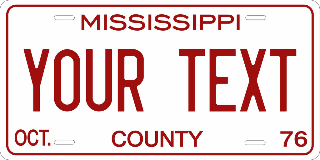 Mississippi 1976 License Plate Personalized Novelty Fun Car Bike Motorcycle