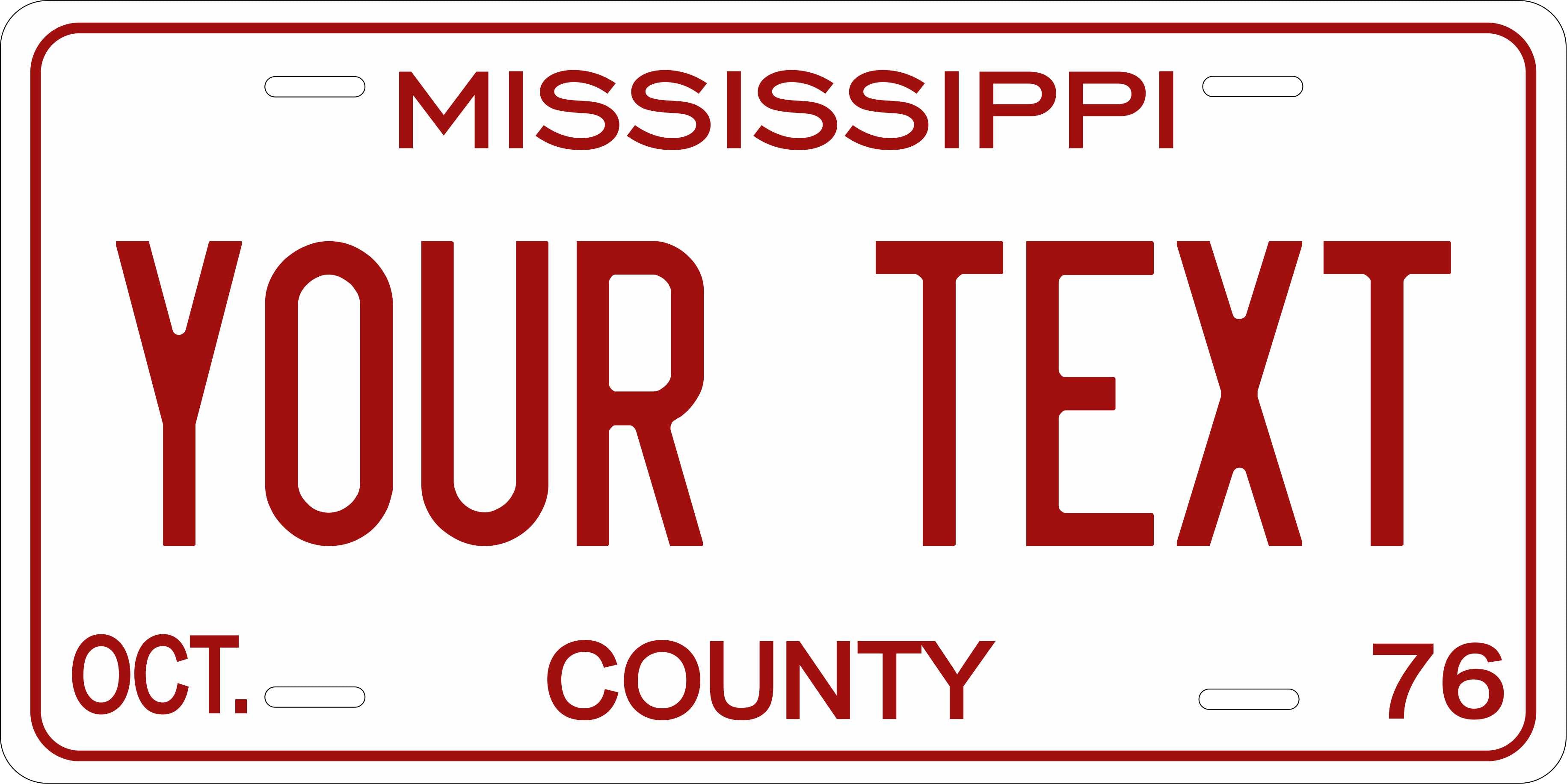 Mississippi 1976 License Plate Personalized Novelty Fun Car Bike Motorcycle