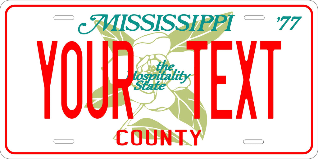 Mississippi 1977 License Plate Personalized Novelty Fun Car Bike Motorcycle