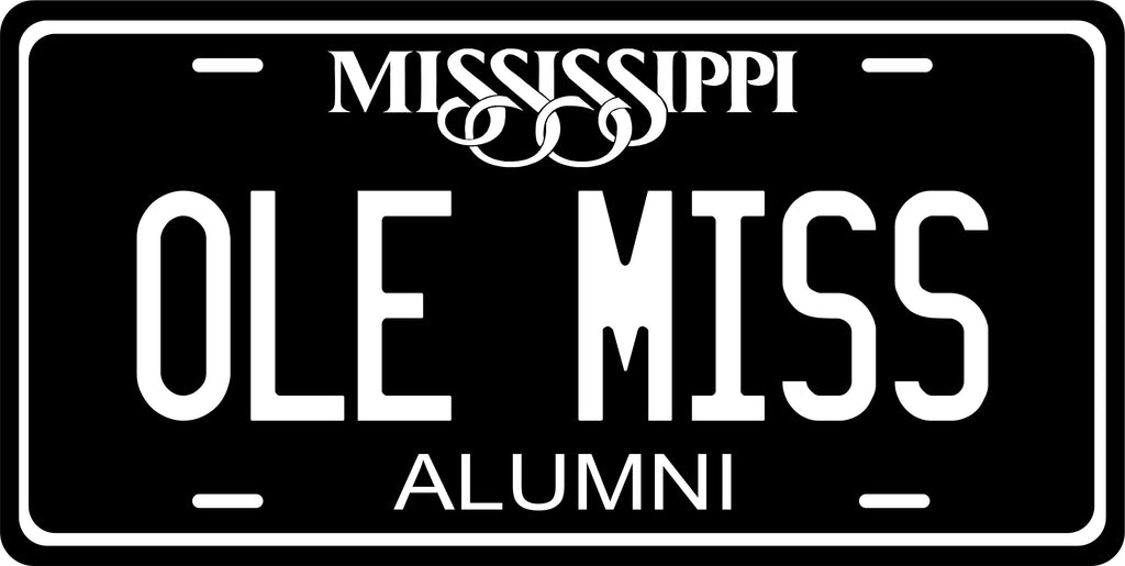 Mississippi Black License Plate Custom Novelty Fun Car Bike Motorcycle