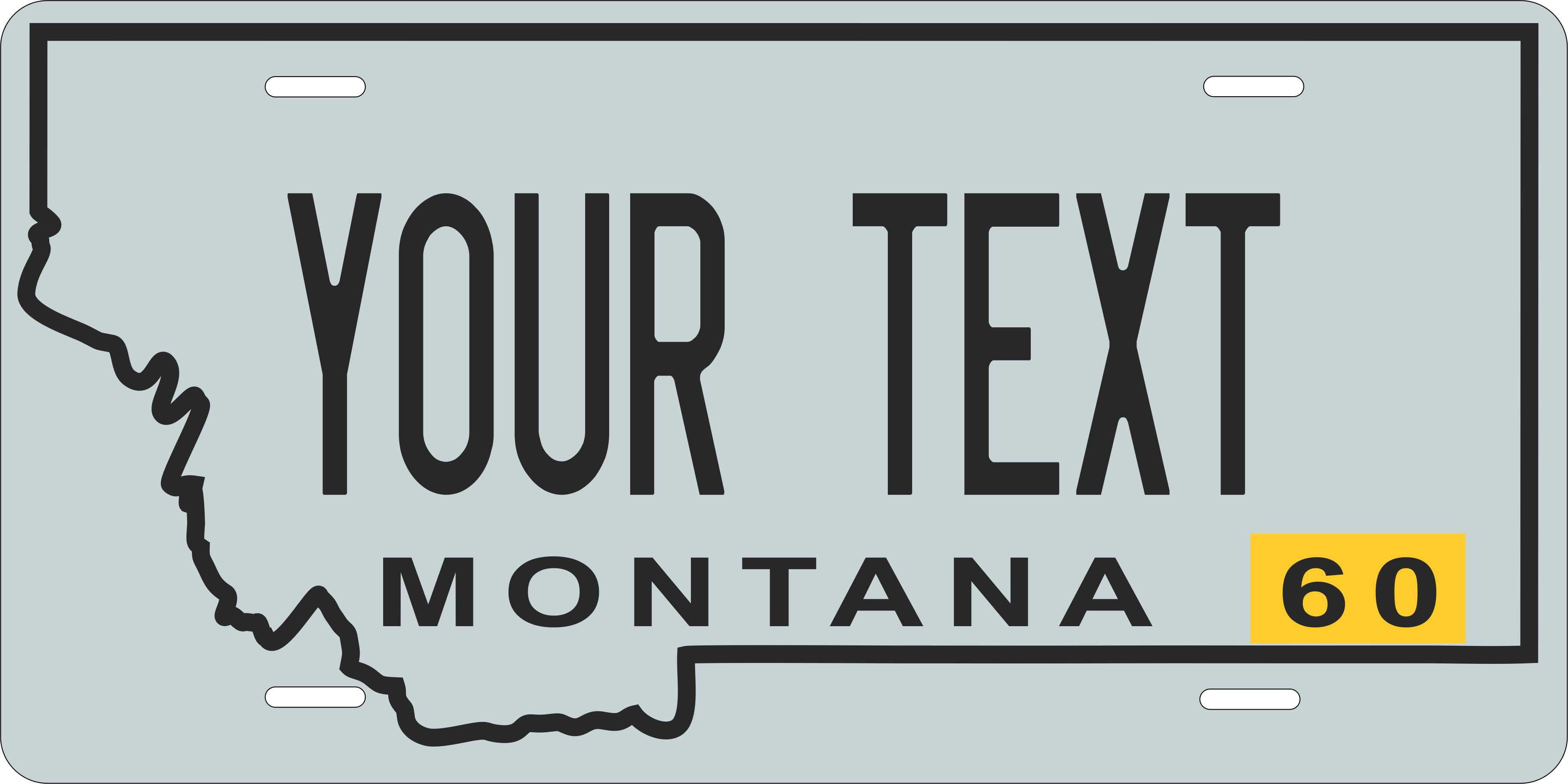 Montana 1960 License Plate Personalized Novelty Fun Car Bike Motorcycle