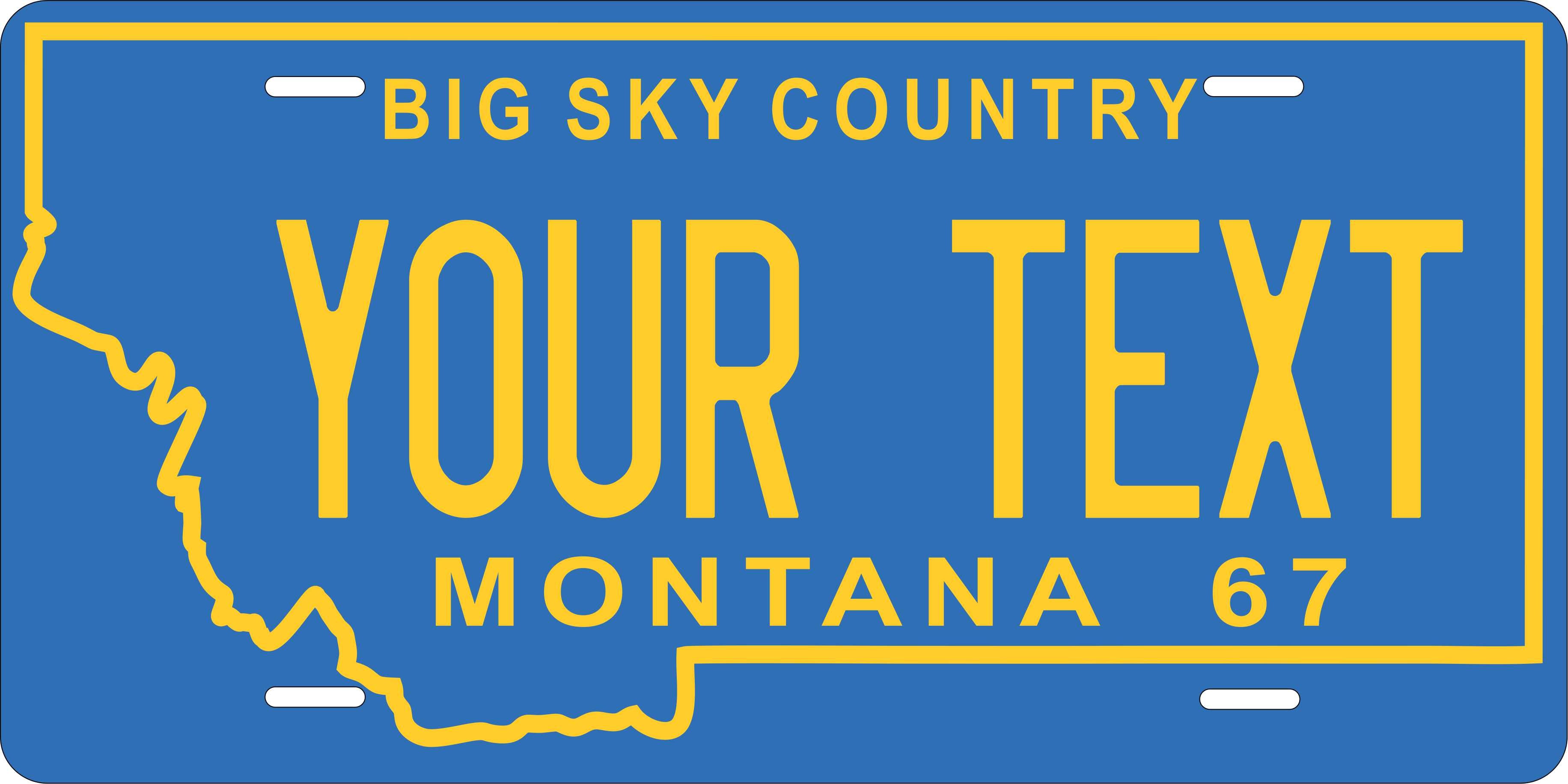 Montana 1967 License Plate Personalized Novelty Fun Car Bike Motorcycle