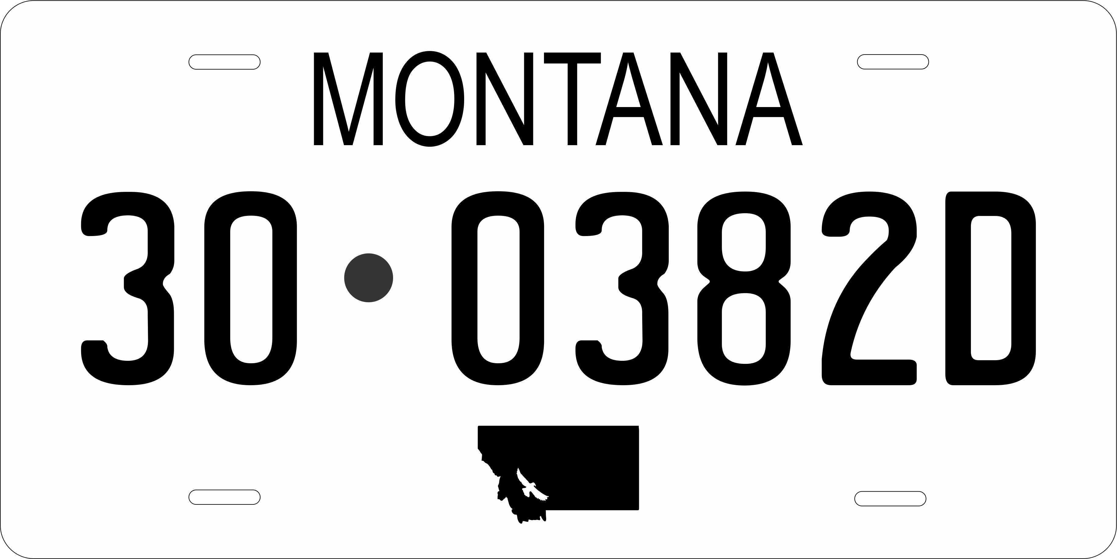 Montana White License Plate Personalized Novelty Fun Car Bike Motorcycle