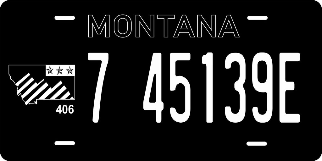 Montana Black Mountain License Plate Personalized Novelty Fun Car Bike Motorcycle