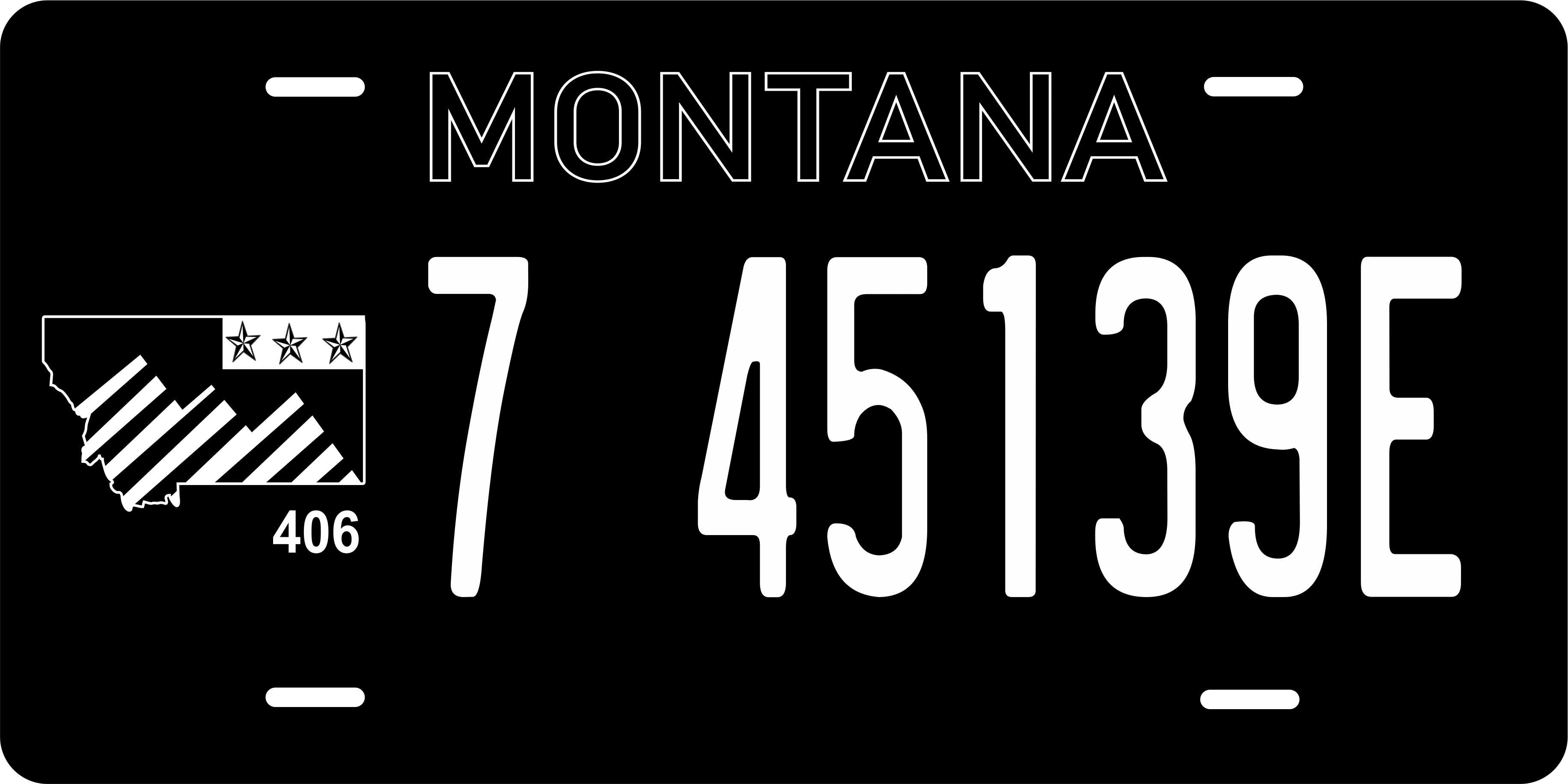 Montana Black Mountain License Plate Personalized Novelty Fun Car Bike Motorcycle