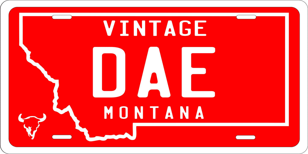 Montana Red Vintage  License Plate Personalized Novelty Fun Car Bike Motorcycle