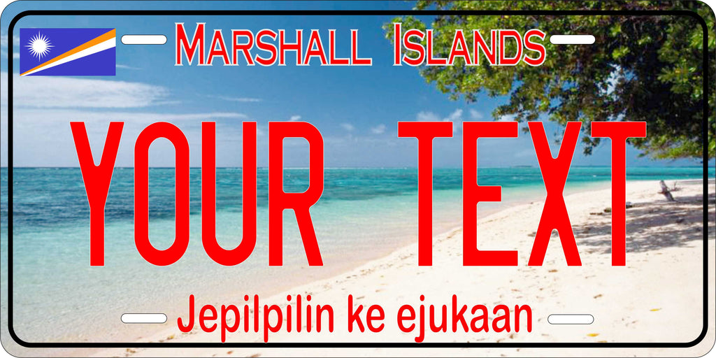 Marshall Islands Oceanic City License Plate personalized Novelty Fun Car Bike Motorcycle