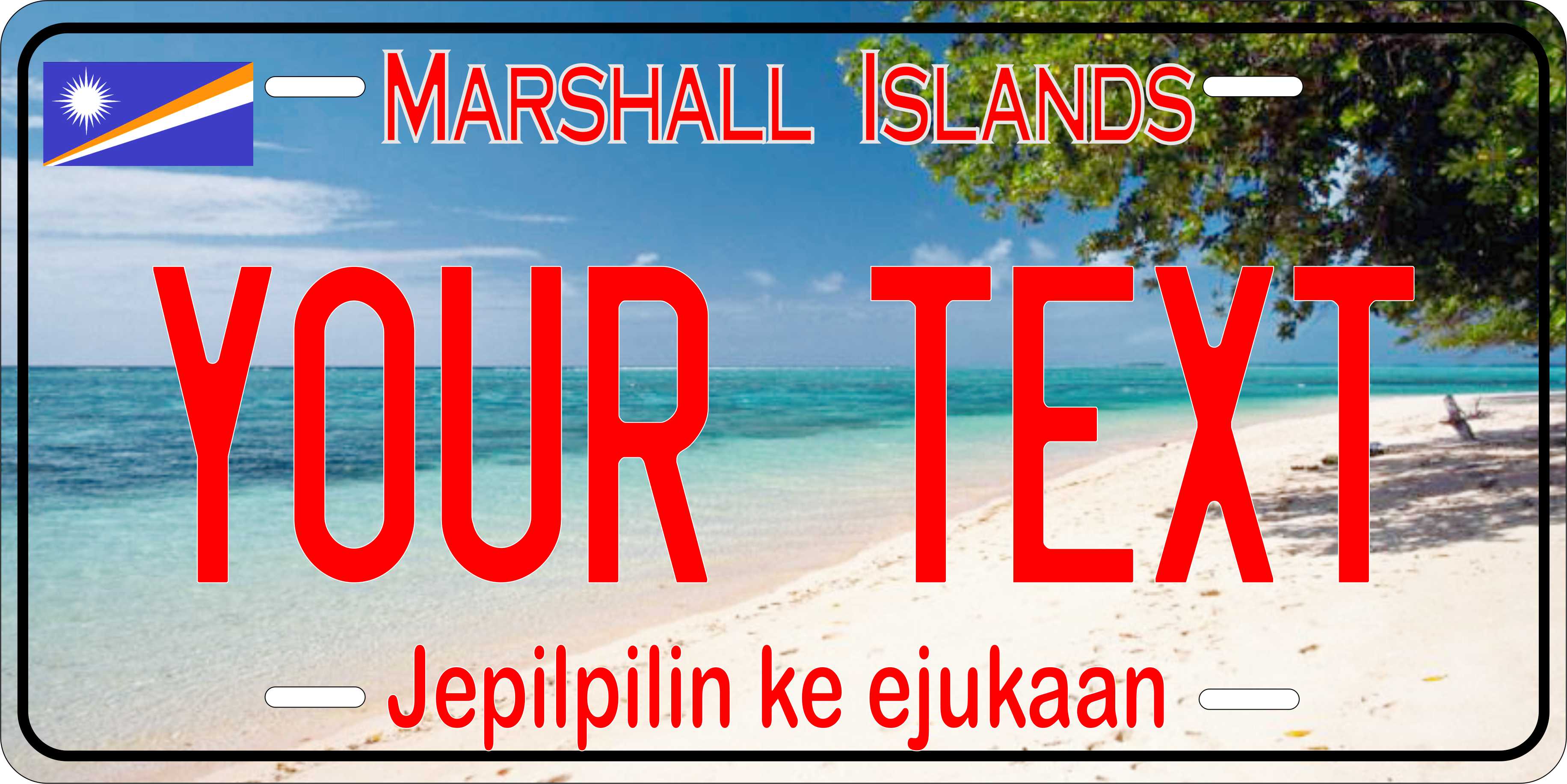 Marshall Islands Oceanic City License Plate personalized Novelty Fun Car Bike Motorcycle