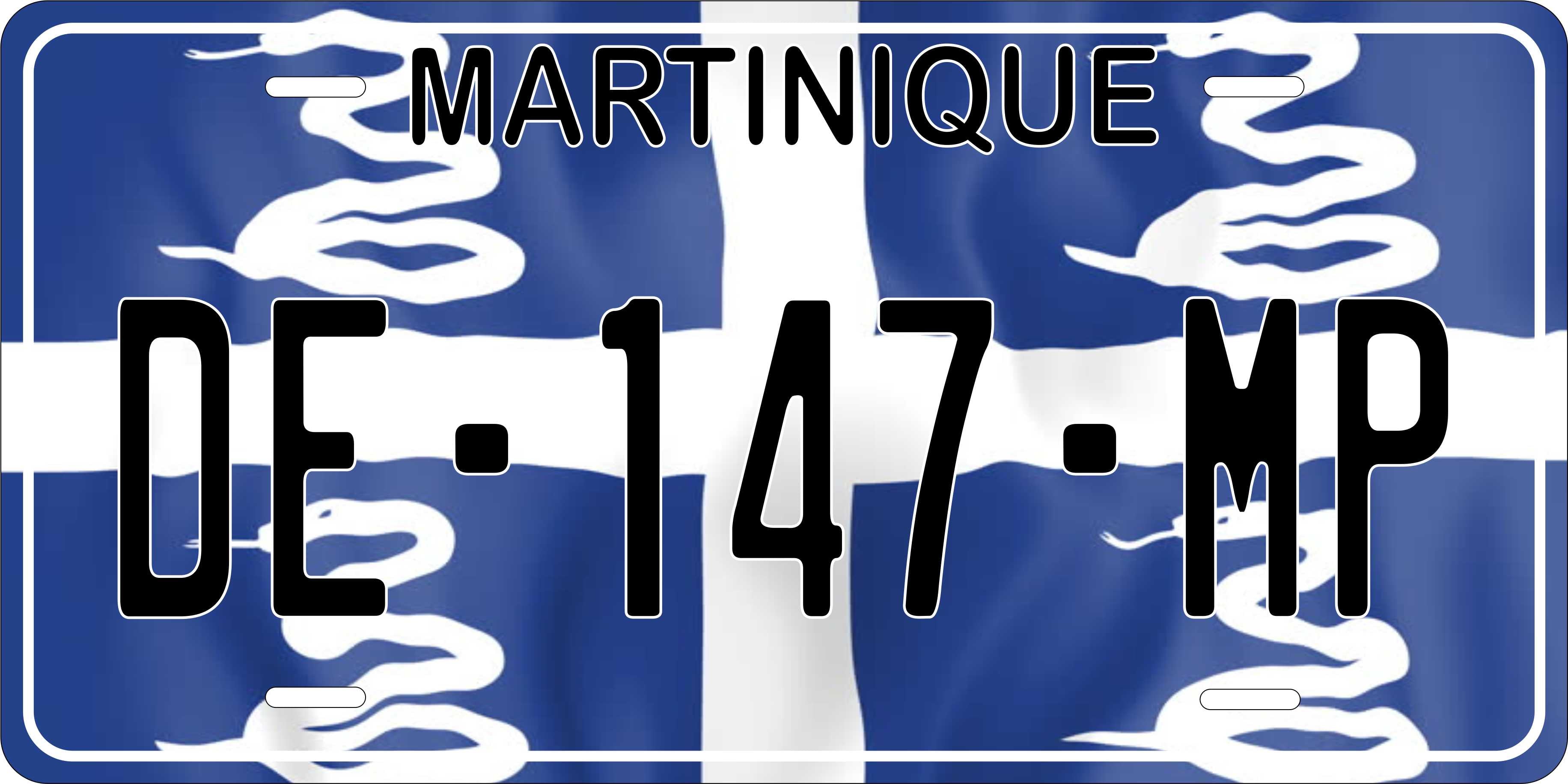 Martinique Flag Wave CARI License Plate Custom Novelty Car Bike Motorcycle