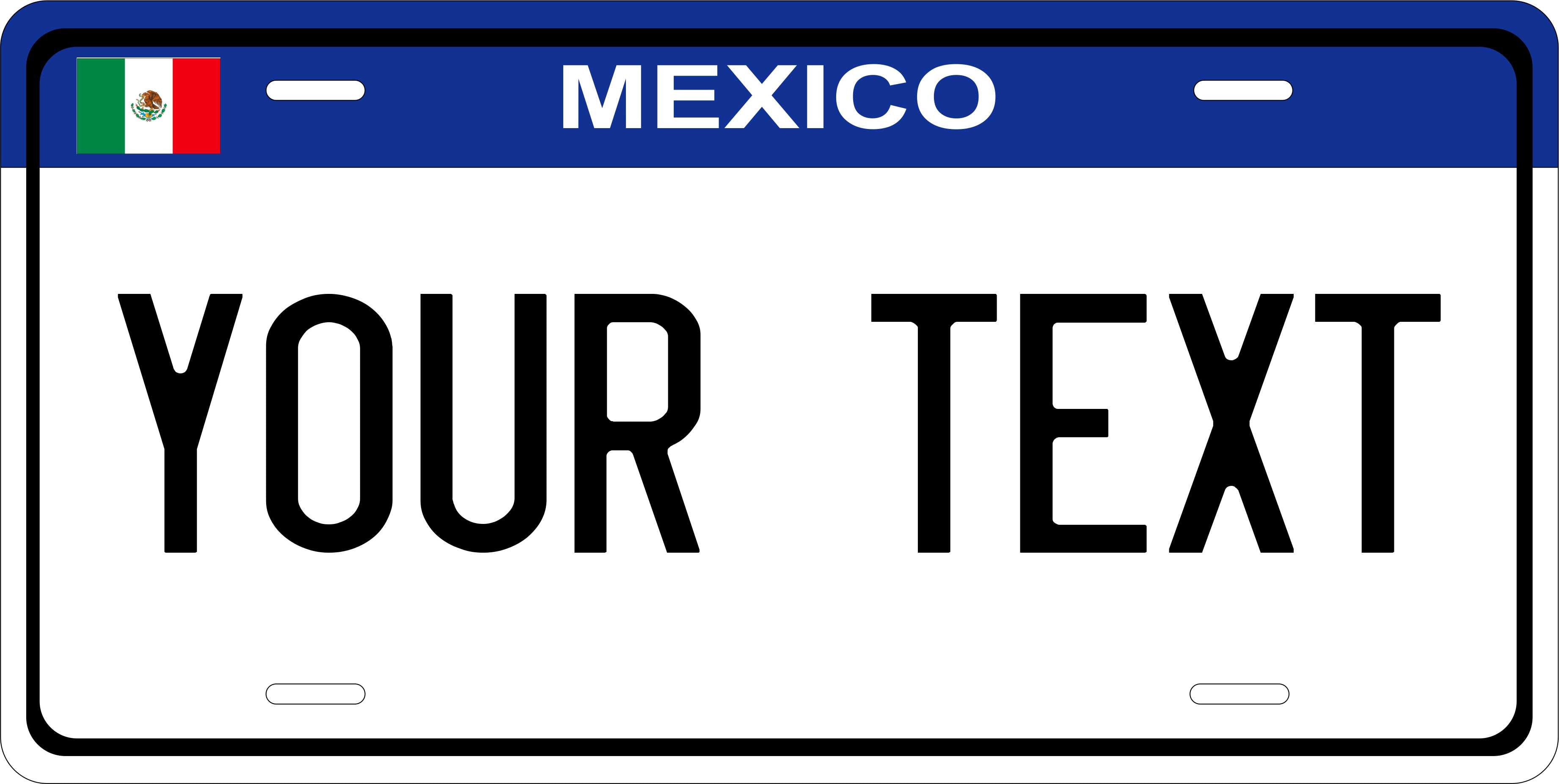 Mexico Blue Mexico CA License Plate Personalized Novelty Fun Car Bike Motorcycle