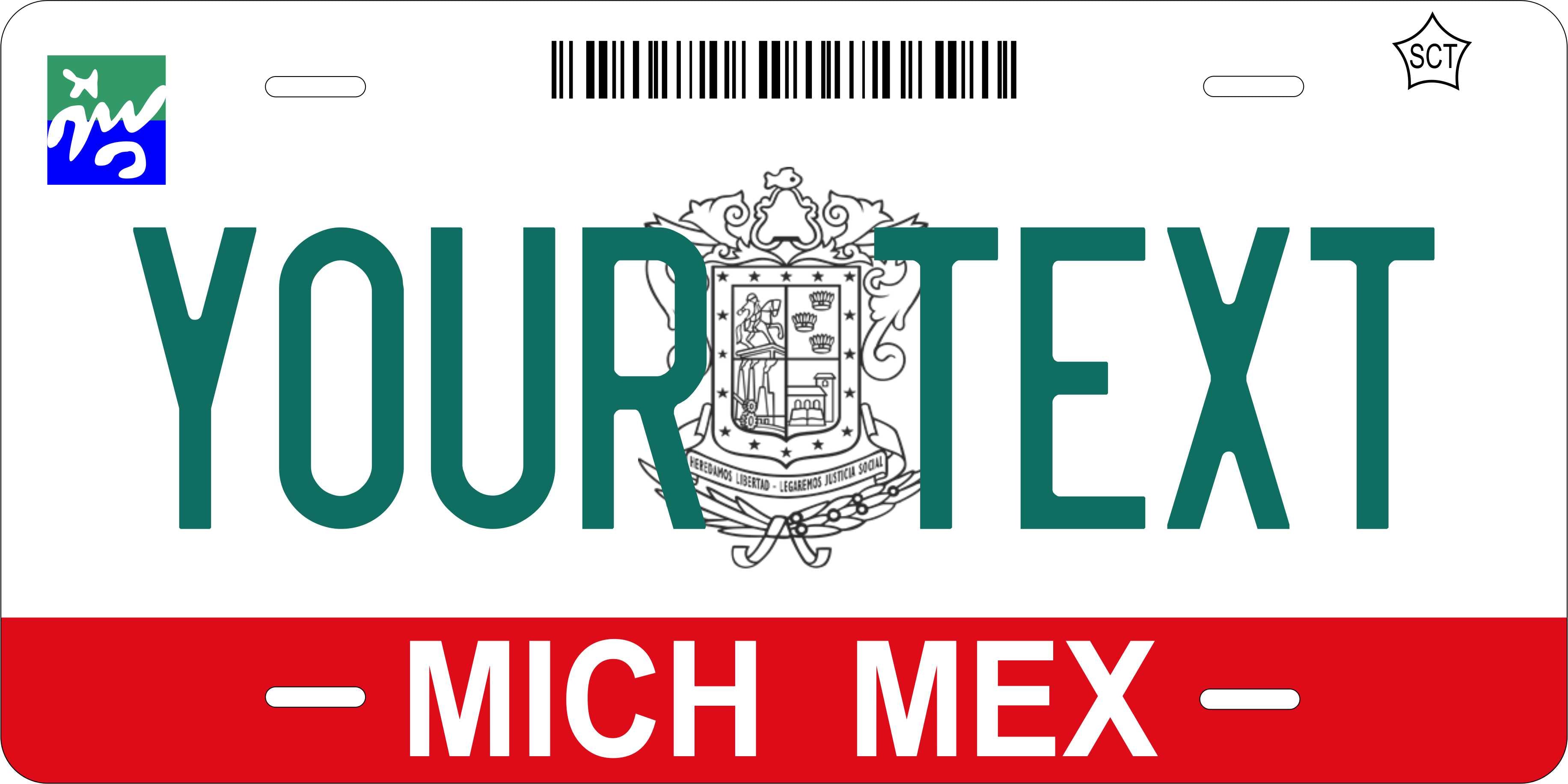 Michoacan 1998 Mexico CA License Plate Personalized Novelty Fun Car Bike Motorcycle