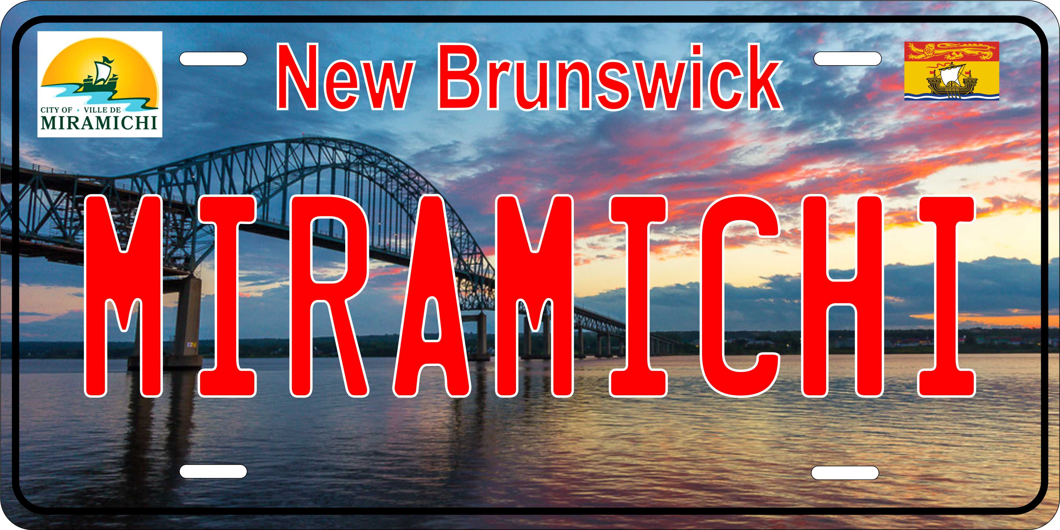 Miramichi New Brunswick Canada city License Plate personalized Novelty Fun Car Bike Motorcycle
