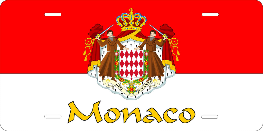 Monaco Europe Flag License Plate personalized Novelty Fun Car Bike Motorcycle