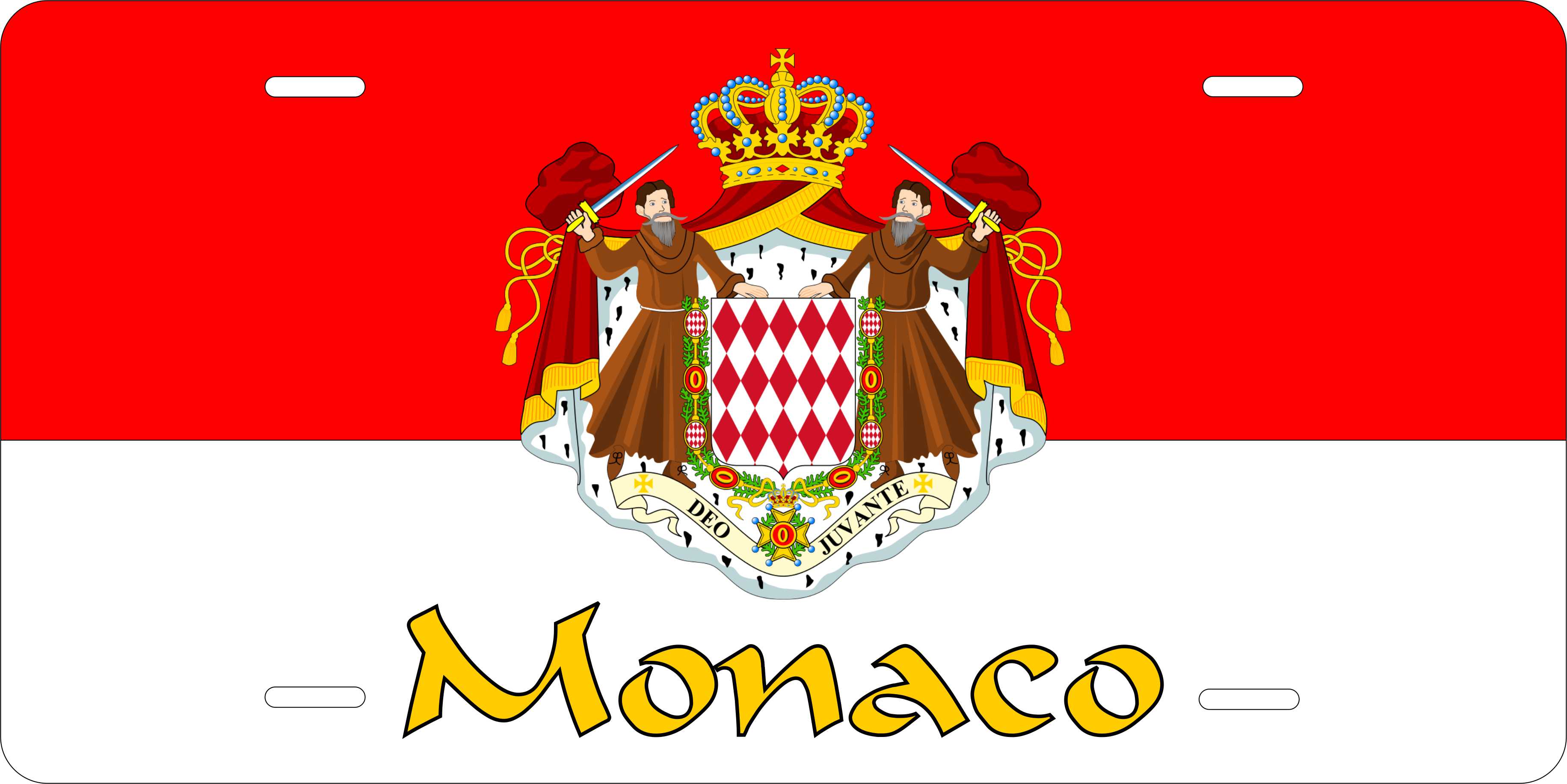 Monaco Europe Flag License Plate personalized Novelty Fun Car Bike Motorcycle
