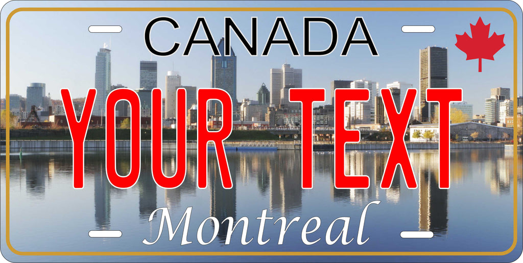 Montreal Quebec Canada city License Plate personalized Novelty Fun Car Bike Motorcycle