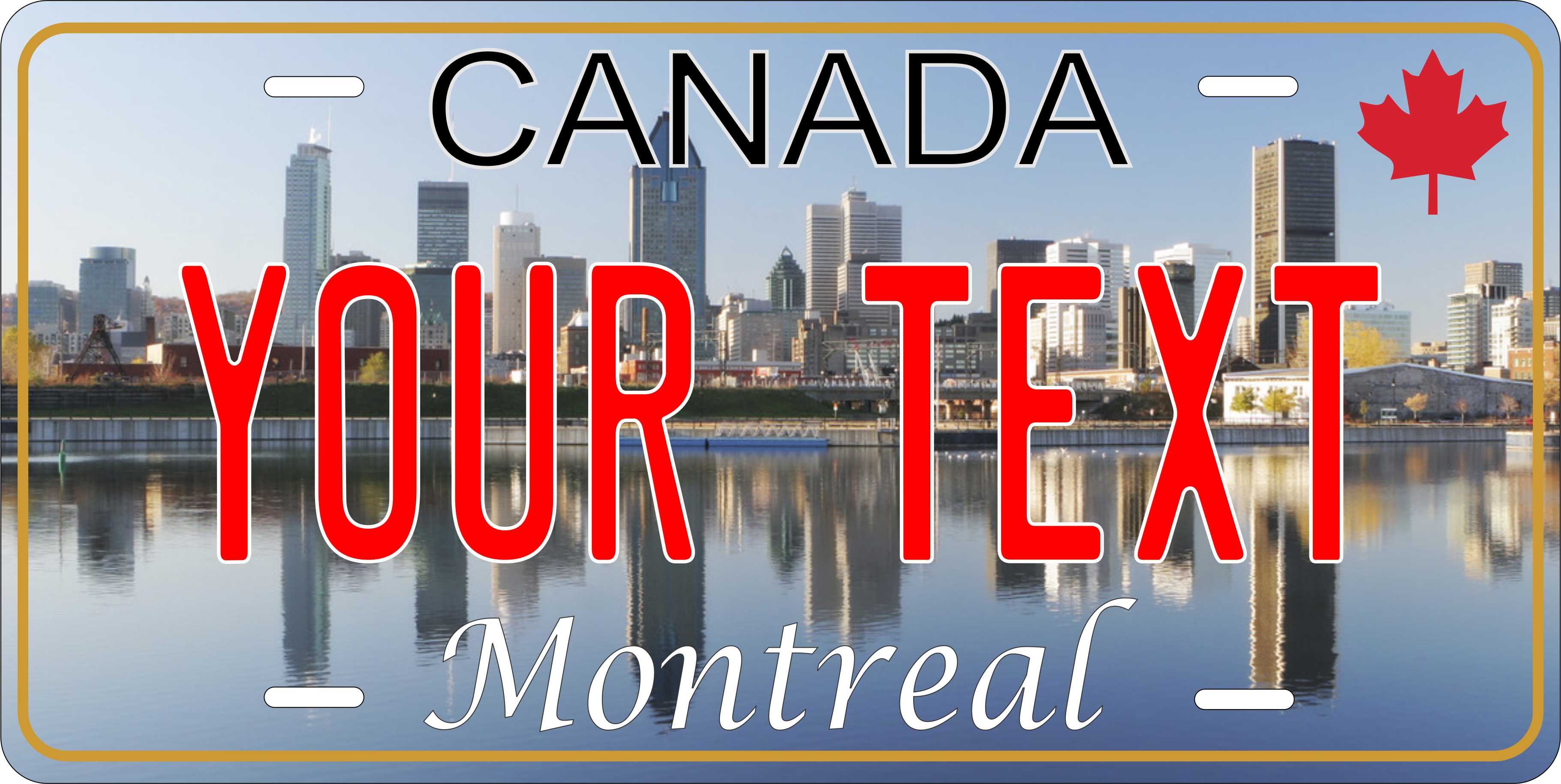 Montreal Quebec Canada city License Plate personalized Novelty Fun Car Bike Motorcycle