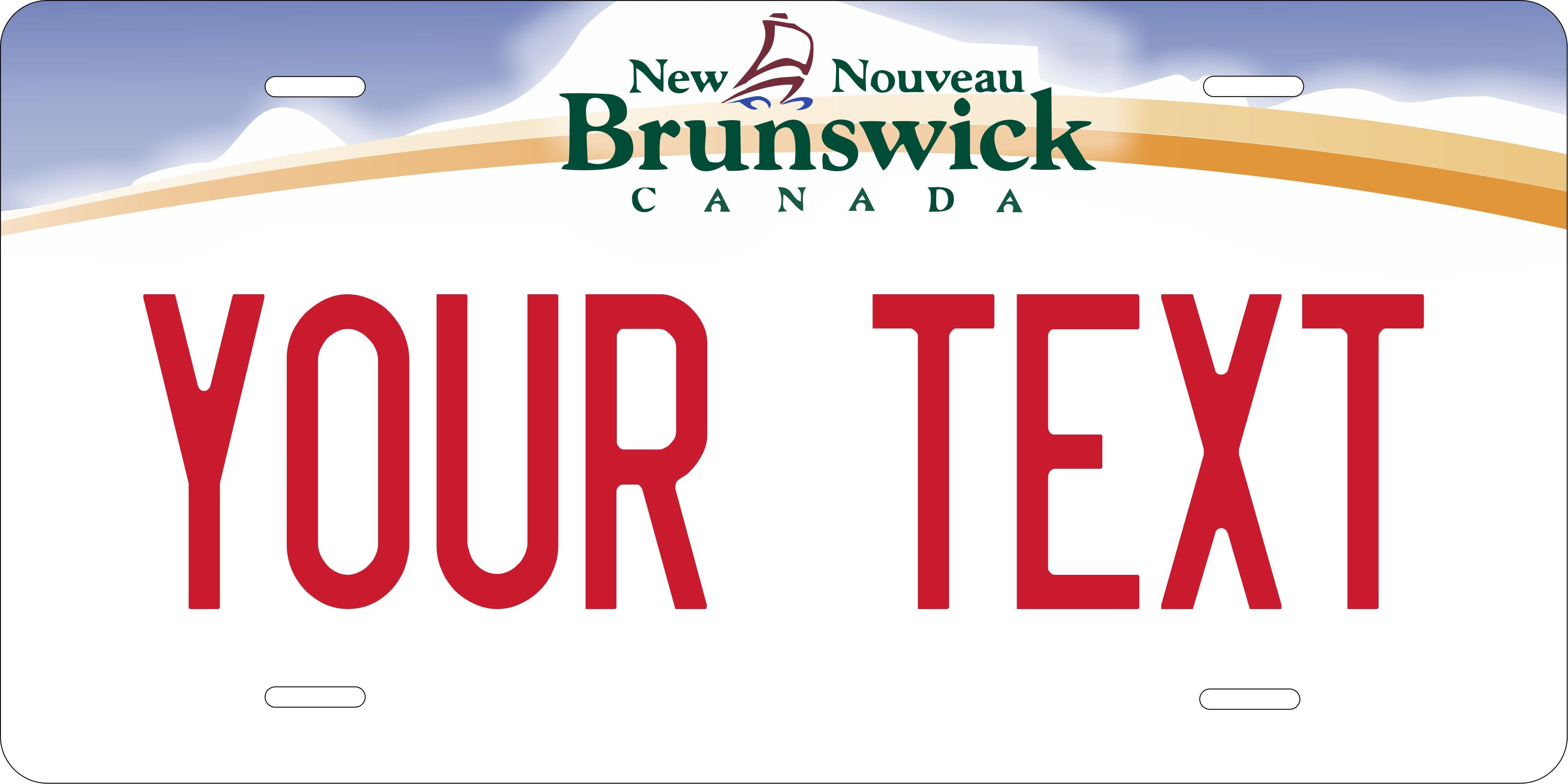 New Brunswick 2009 Canada License Plate Personalized Novelty Fun Car Bike Motorcycle