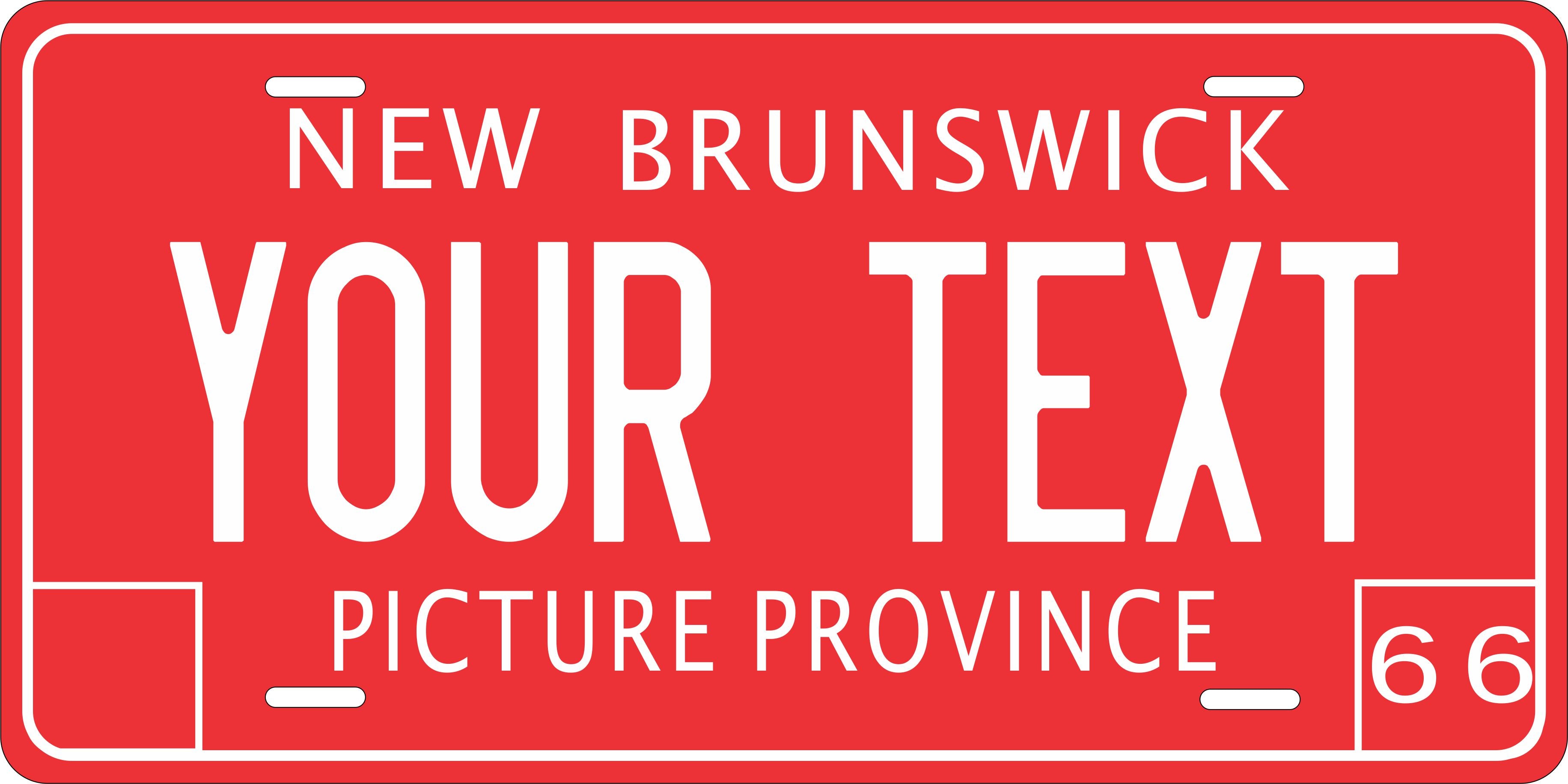 New Brunswick 1966 Canada License Plate Personalized Novelty Fun Car Bike Motorcycle