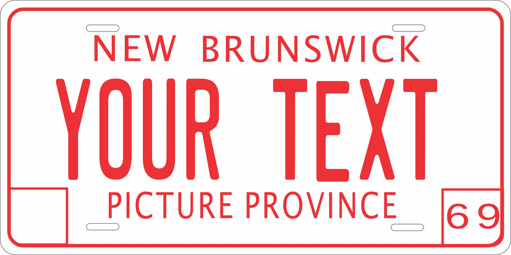 New Brunswick 1969 Canada License Plate Personalized Novelty Fun Car Bike Motorcycle