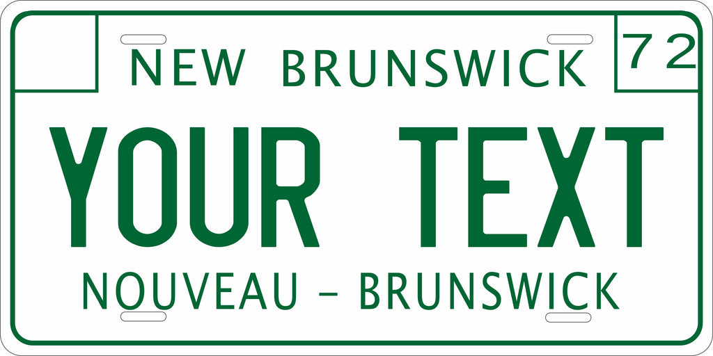 New Brunswick 1972 Canada License Plate Personalized Novelty Fun Car Bike Motorcycle