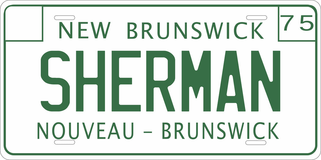 New Brunswick 1975 Canada License Plate Personalized Novelty Fun Car Bike Motorcycle