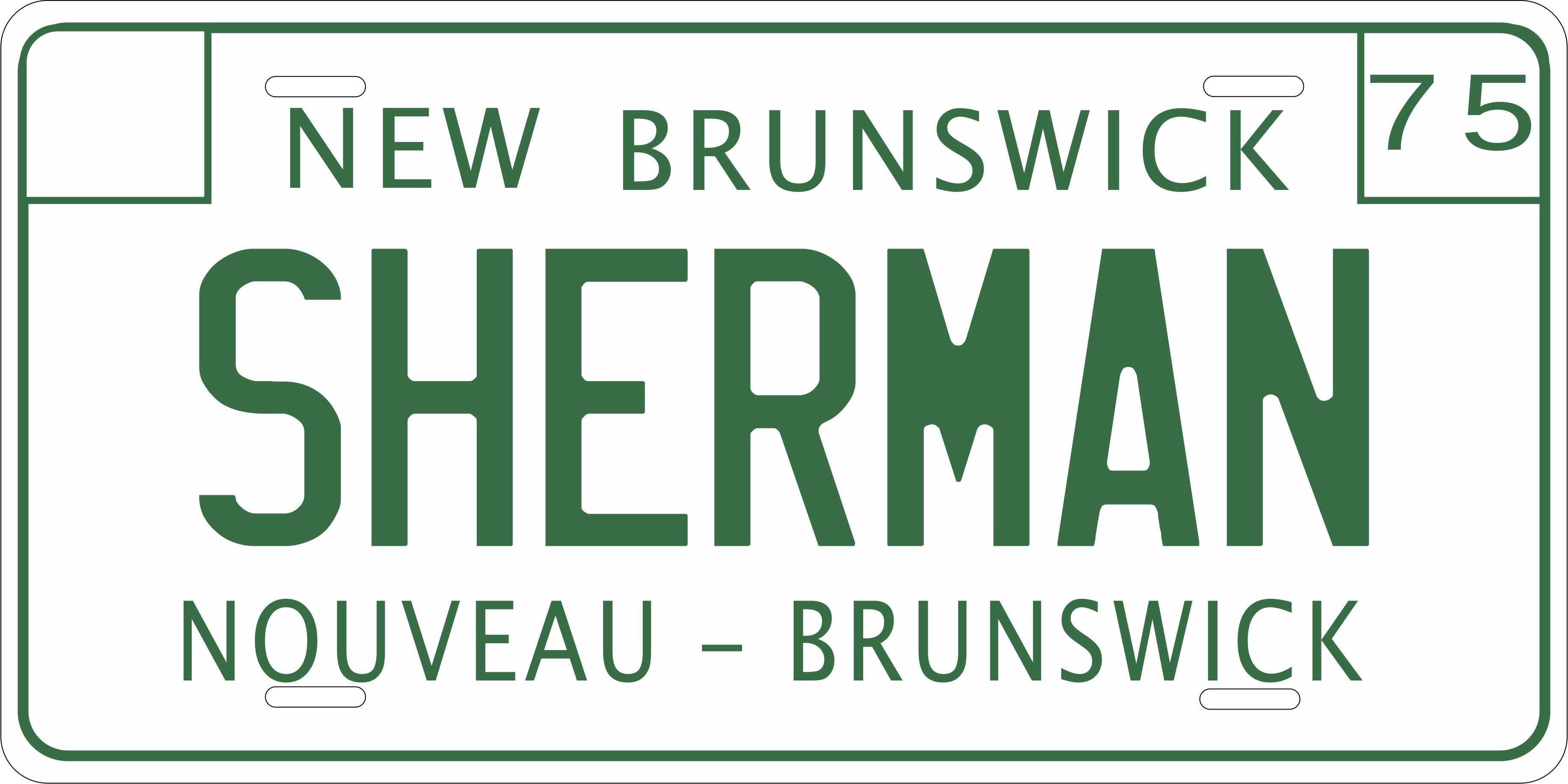 New Brunswick 1975 Canada License Plate Personalized Novelty Fun Car Bike Motorcycle