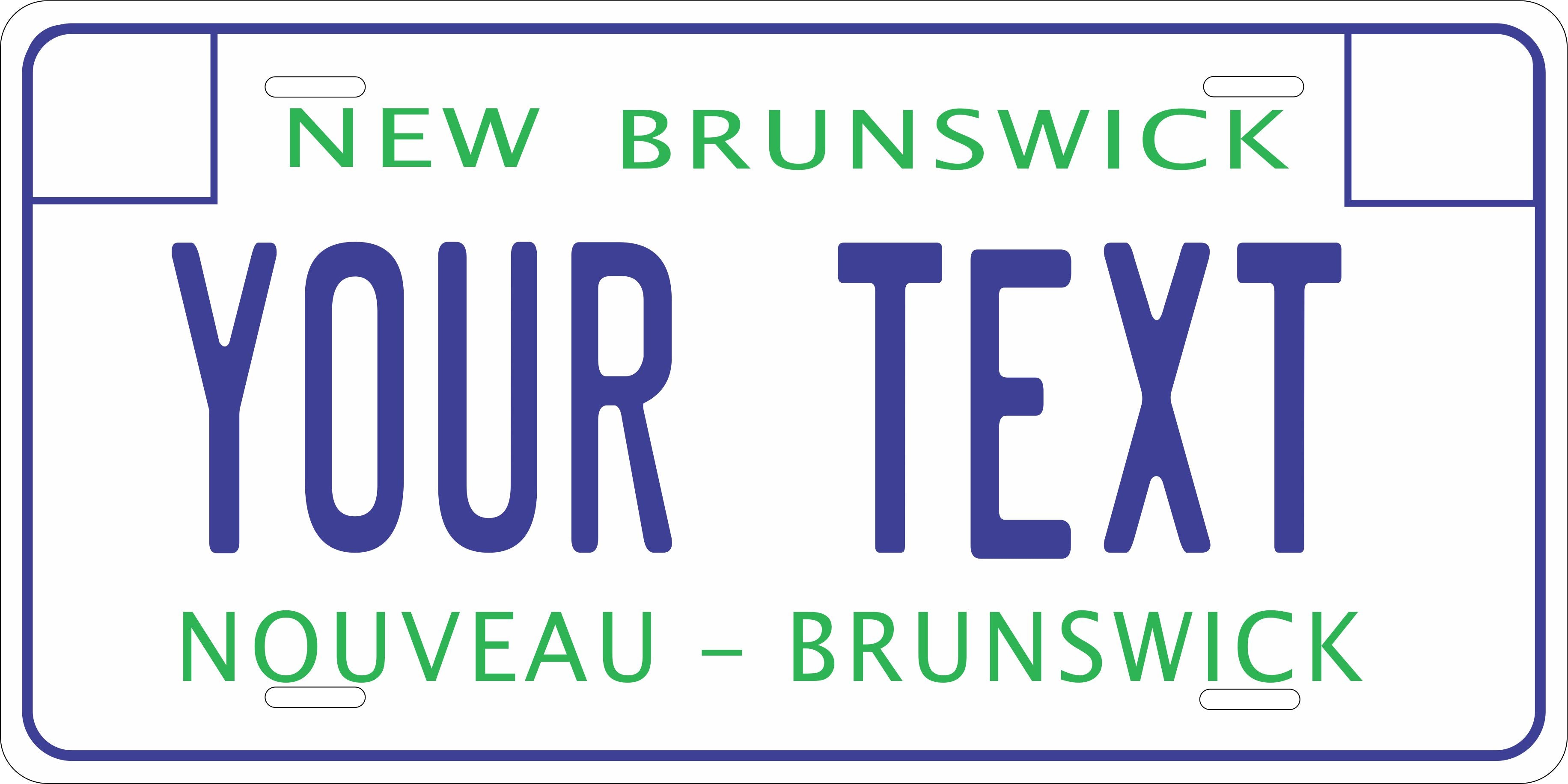 New Brunswick 1987 Canada License Plate Personalized Novelty Fun Car Bike Motorcycle