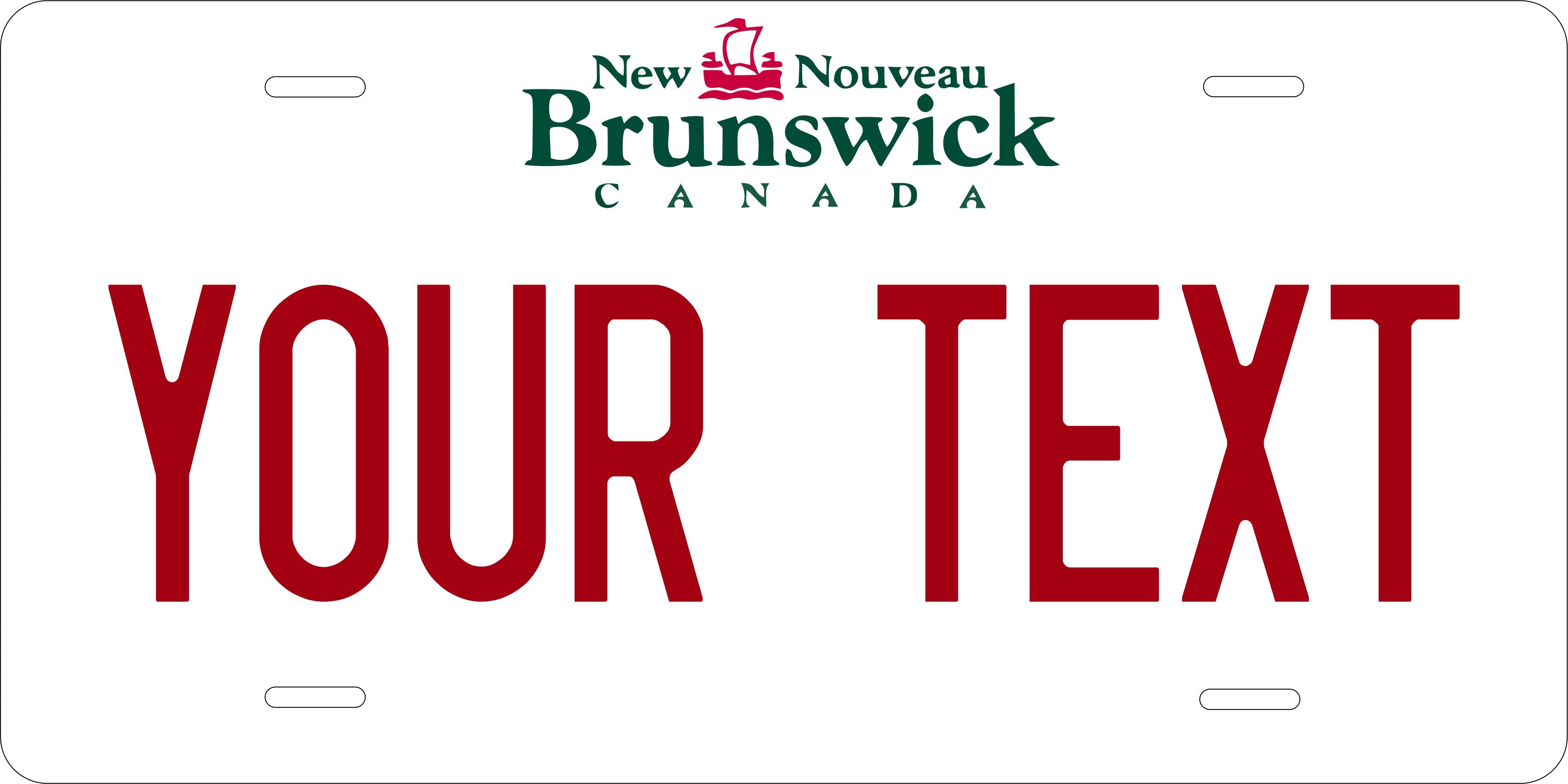 New Brunswick 1992 Canada License Plate Personalized Novelty Fun Car Bike Motorcycle