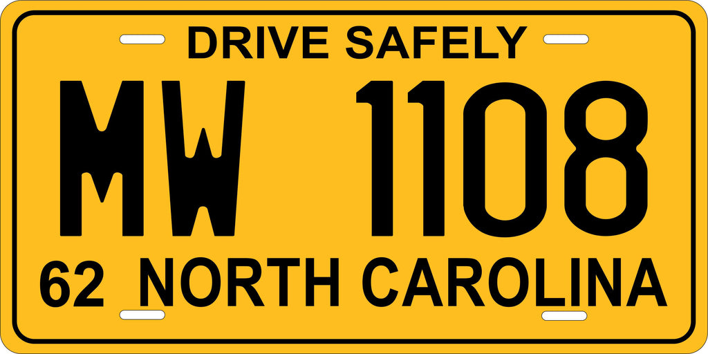 North Carolina 1962 License Plate Personalized Novelty Fun Car Bike Motorcycle