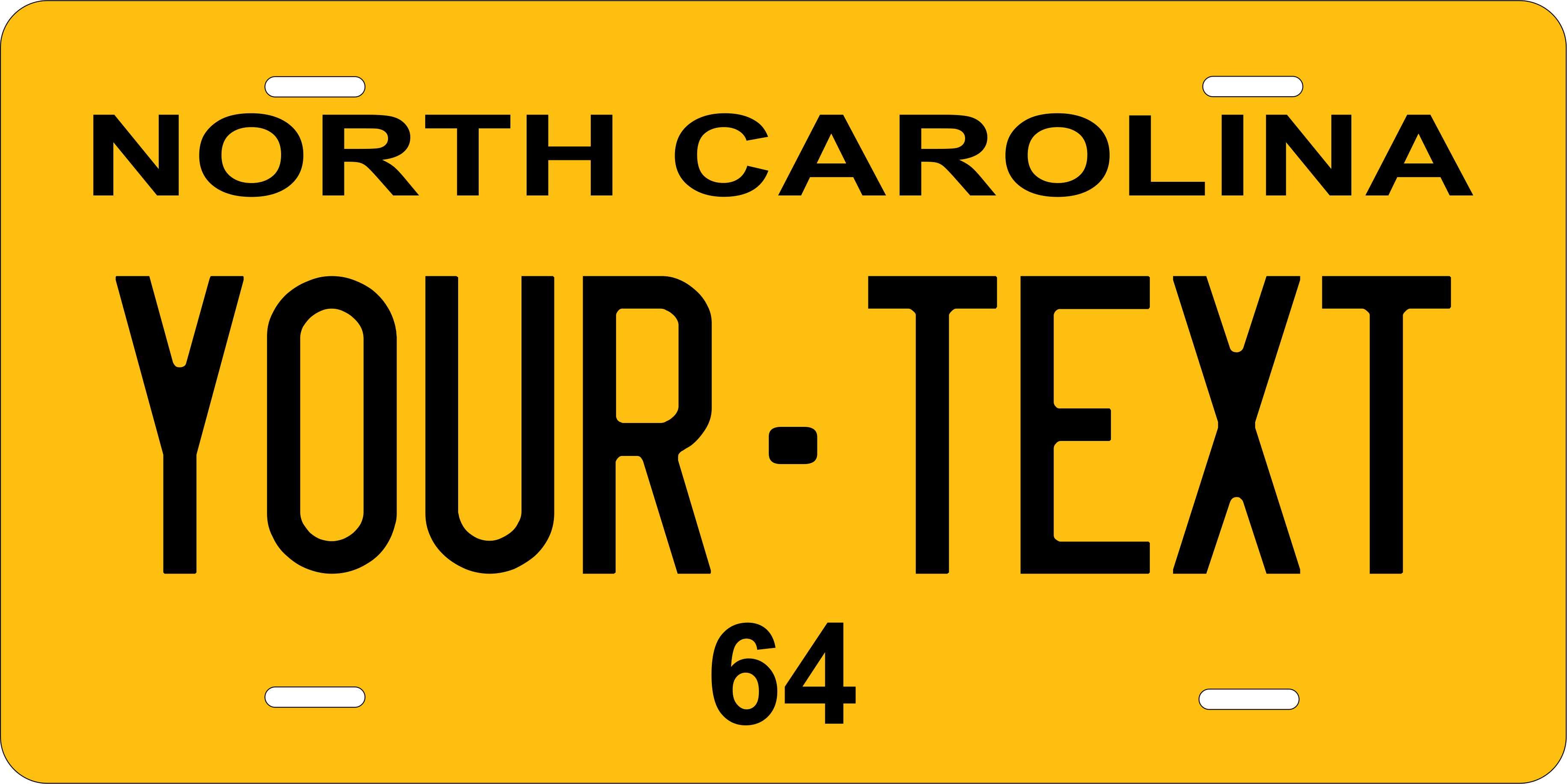 North Carolina 1964 License Plate Personalized Novelty Fun Car Bike Motorcycle