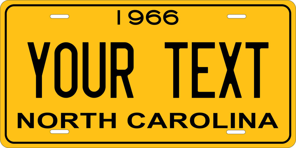 North Carolina 1966 License Plate Personalized Novelty Fun Car Bike Motorcycle