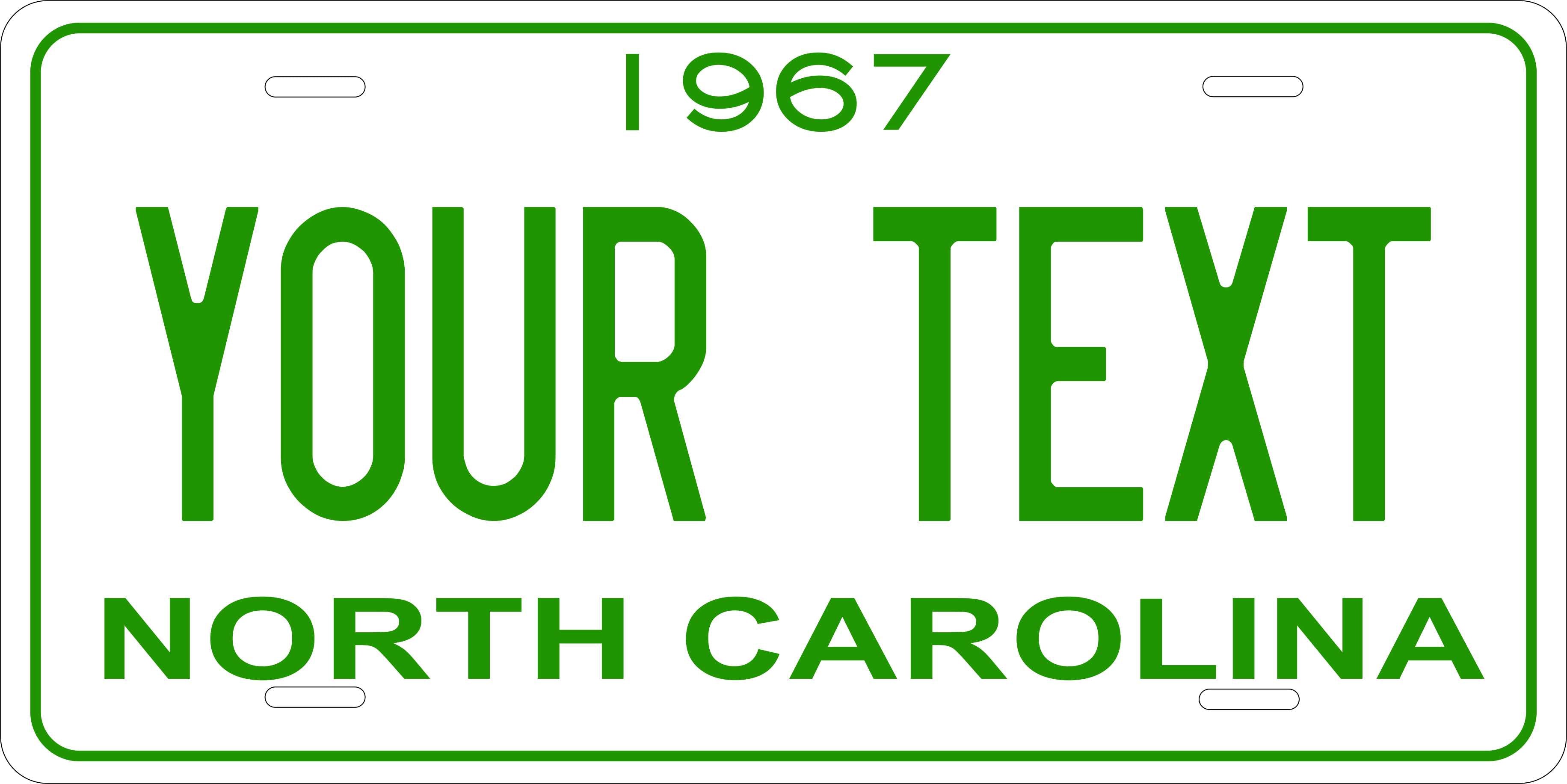 North Carolina 1967 License Plate Personalized Novelty Fun Car Bike Motorcycle