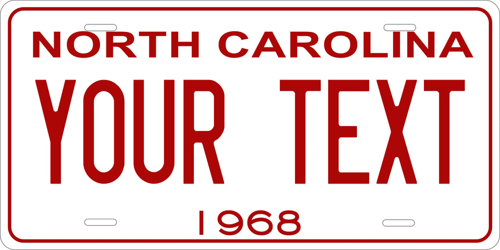 North Carolina 1968 License Plate Personalized Novelty Fun Car Bike Motorcycle