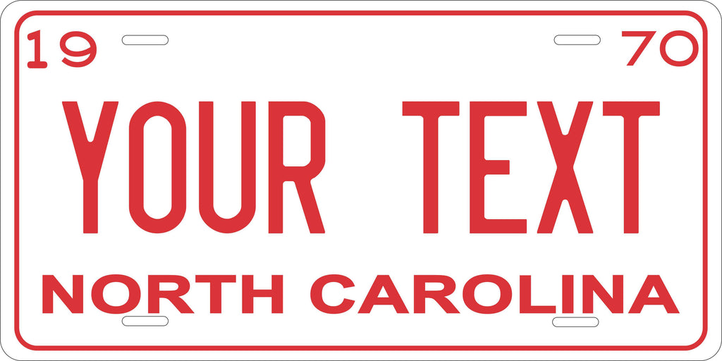 North Carolina 1970 License Plate Personalized Novelty Fun Car Bike Motorcycle